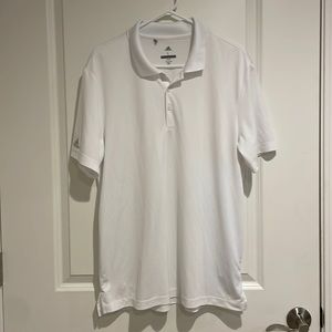 Men's White Adidas Golf Shirt, size L